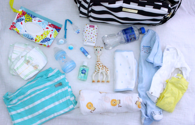 Things in Diaper Bag photo credit: Katie Reyes for Savvy Sassy Moms